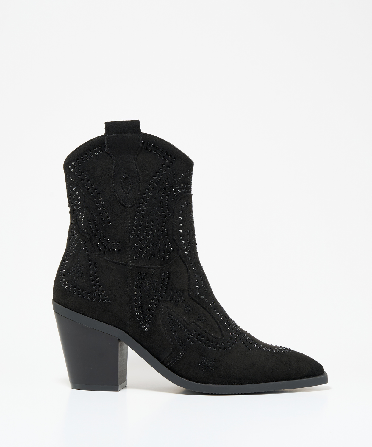 Botins cowboy salto strass image number null